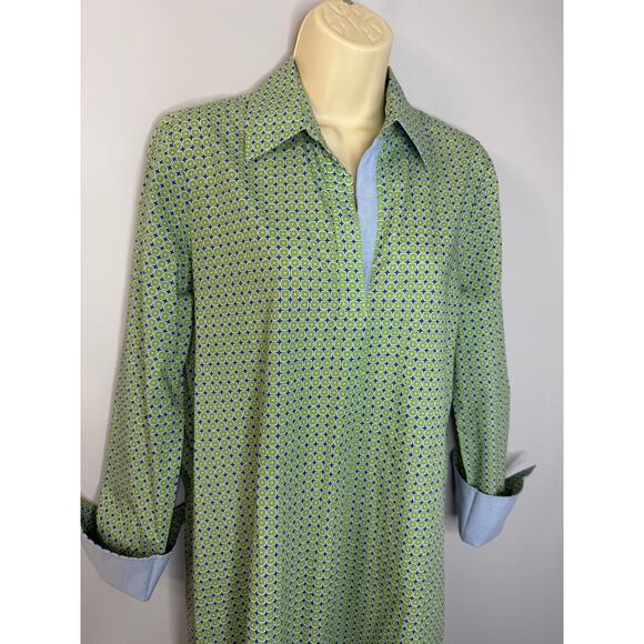 J. Mclaughlin Cagney Dress Navy/Green Turnberry Women's S Preppy New - Picture 3 of 13